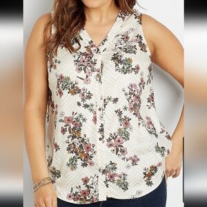 MAURICES Chevron Floral tank